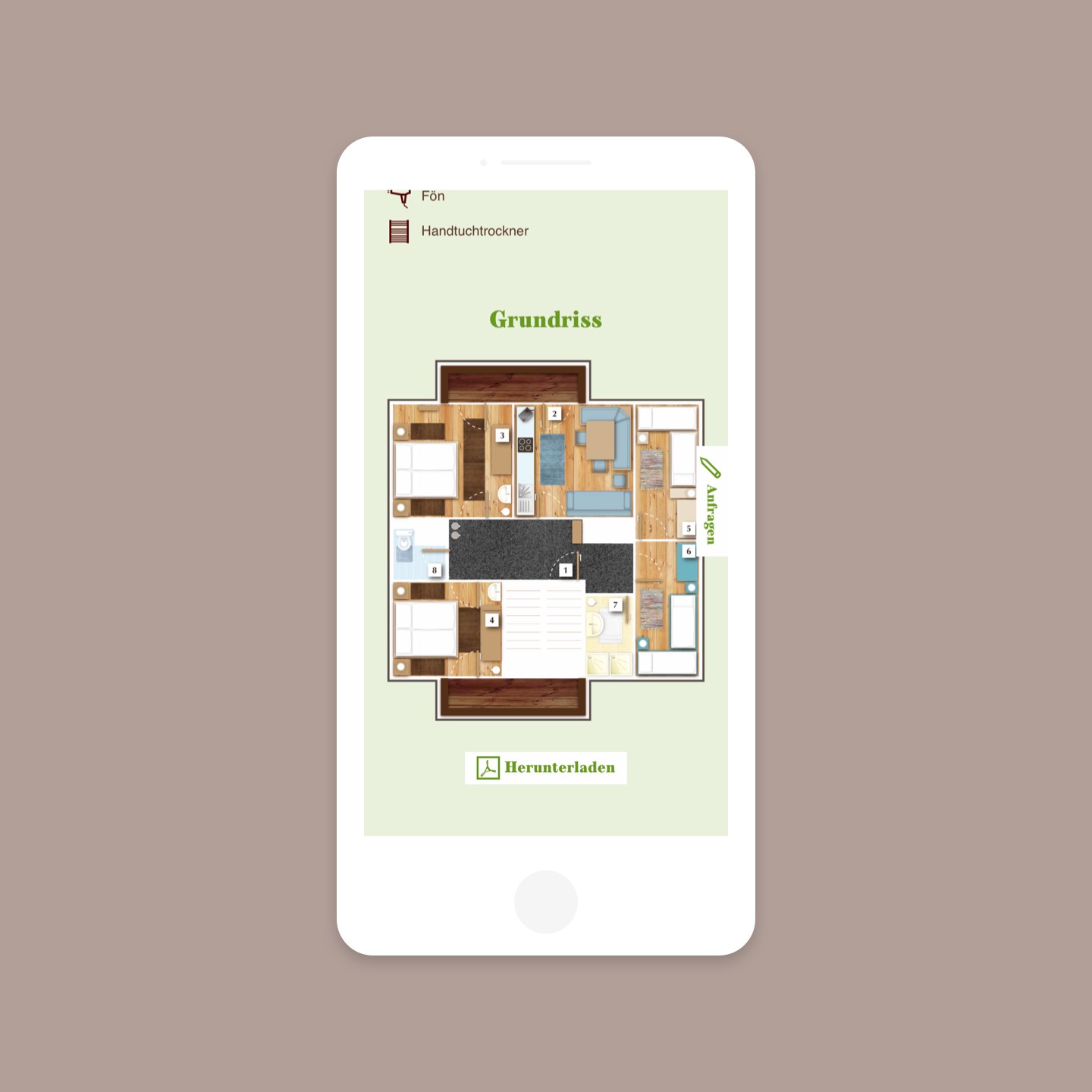 astlehen.at - mobile screens of apartment floor plan